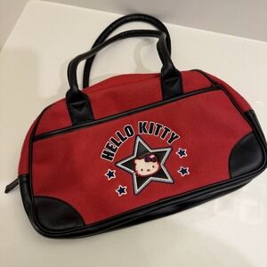 Vintage Hello Kitty Bowler Bag 2001 Sanrio Red Star Bowling Purse Y2K Rare HTF